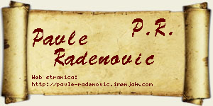 Pavle Radenović vizit kartica
